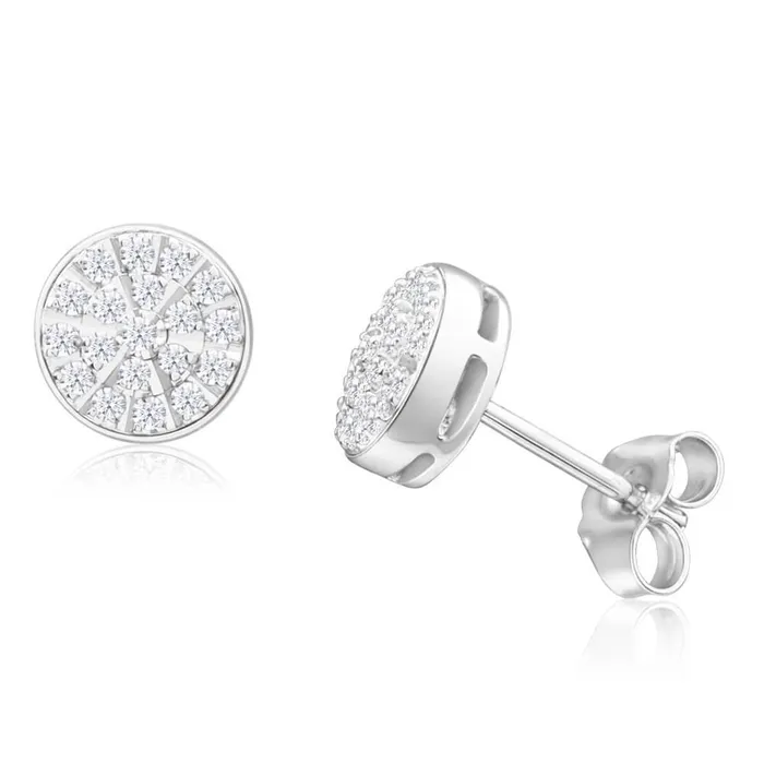 GB Earrings White Gold 14K 340 Carats Round Natural Earth Mined Diamond Women Stud Halo Earring New GB Earrings White Gold 14K 340 Carats Round Natural Earth Mined Diamond Women Stud Halo Earring New