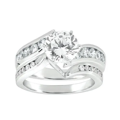 GB Natural Earth Mined Diamond Engagement Ring Set 175 Carats Rings