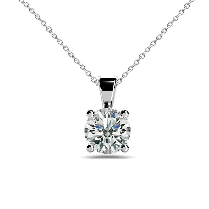 GB Necklaces 1 Carat Affordable Natural Earth Mined Diamond Pendant