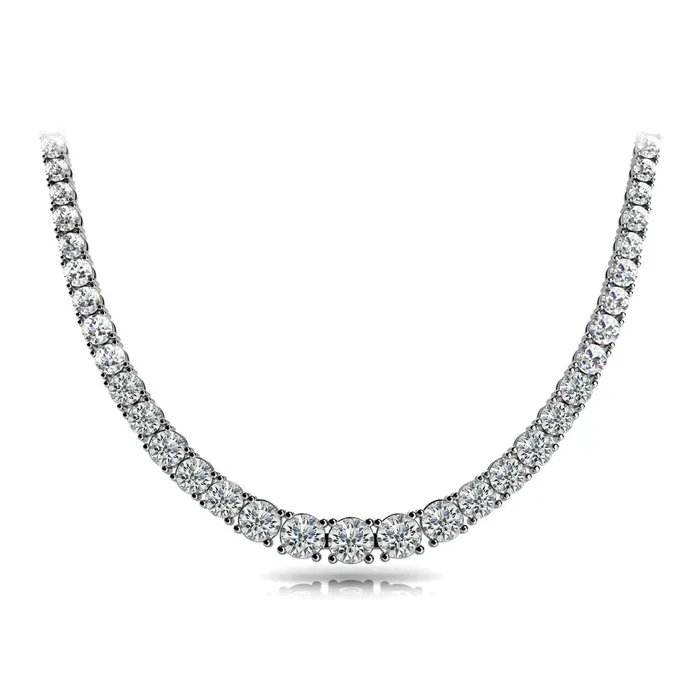 GB Necklaces Natural Earth Mined Diamond Necklace 20 Carat For Women