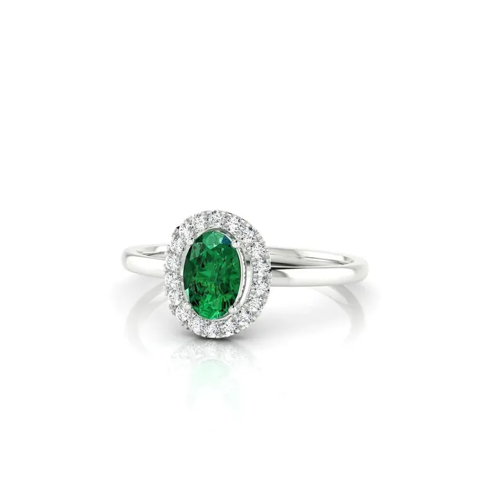 GB Oval Green Emerald With Round Natural Earth Mined Diamond 450 Carats Anniversary Ring Rings GB Oval Green Emerald With Round Natural Earth Mined Diamond 450 Carats Anniversary Ring Rings