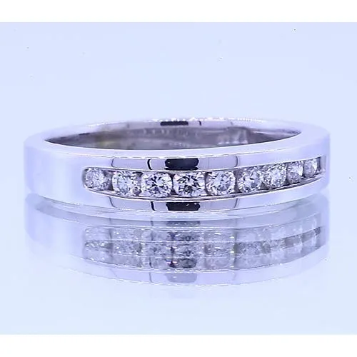 GB Rings 090 Carats Anniversary Band Round Natural Earth Mined Diamonds White Gold 14K GB Rings 090 Carats Anniversary Band Round Natural Earth Mined Diamonds White Gold 14K