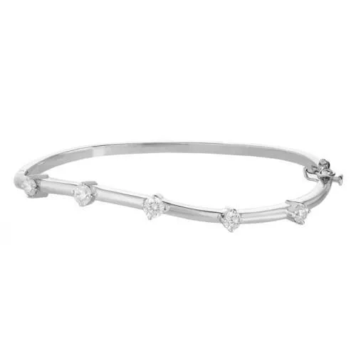 GB Rings 250 Ct Round Cut Natural Earth Mined Diamond Bangle 14K White Gold GB Rings 250 Ct Round Cut Natural Earth Mined Diamond Bangle 14K White Gold