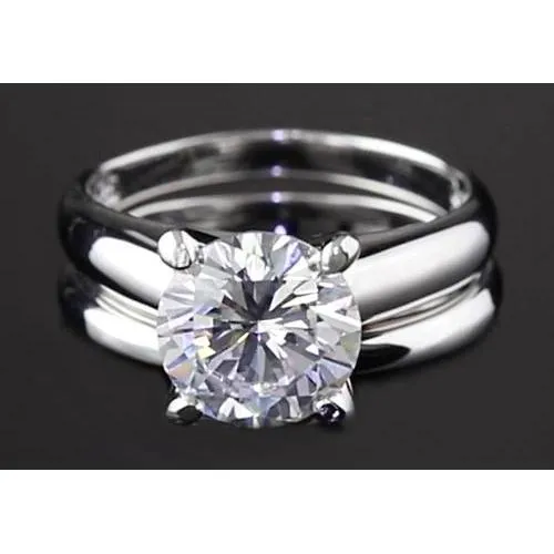 GB Rings 2 Carats Round Engagement Ring Set 4 Prong Setting Natural Earth Mined Diamond GB Rings 2 Carats Round Engagement Ring Set 4 Prong Setting Natural Earth Mined Diamond
