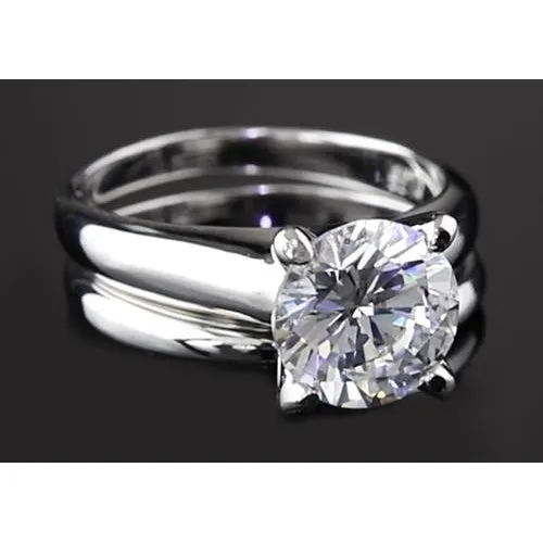 GB Rings 2 Carats Round Engagement Ring Set 4 Prong Setting Natural Earth Mined Diamond GB Rings 2 Carats Round Engagement Ring Set 4 Prong Setting Natural Earth Mined Diamond