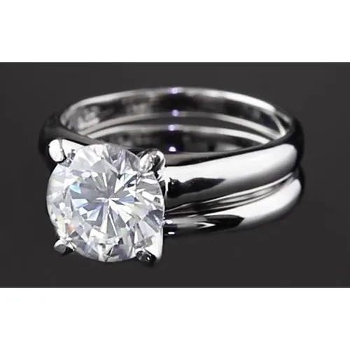 GB Rings 2 Carats Round Engagement Ring Set 4 Prong Setting Natural Earth Mined Diamond GB Rings 2 Carats Round Engagement Ring Set 4 Prong Setting Natural Earth Mined Diamond