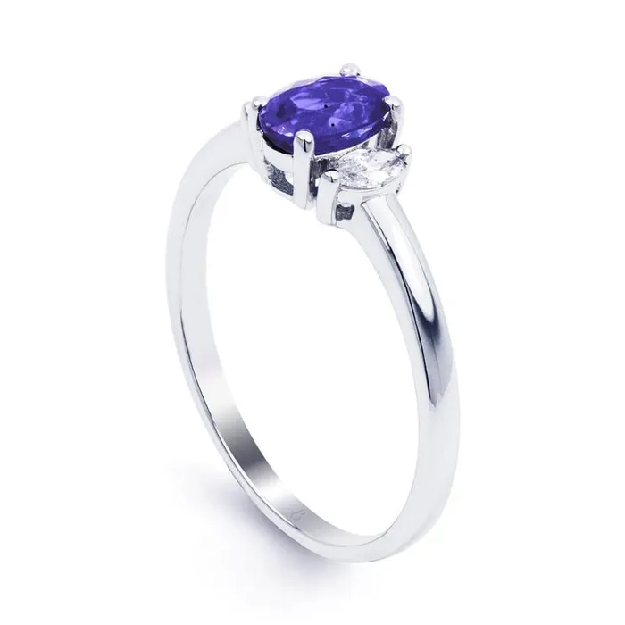 GB Rings 350 Carats Three Stone Tanzanite With Natural Earth Mined Diamonds Ring White Gold 14K GB Rings 350 Carats Three Stone Tanzanite With Natural Earth Mined Diamonds Ring White Gold 14K