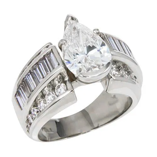 GB Rings Pear Center Real Natural Earth Mined Diamond Engagement Ring Baguettes On Shank 601 Ct WG 14K GB Rings Pear Center Real Natural Earth Mined Diamond Engagement Ring Baguettes On Shank 601 Ct WG 14K