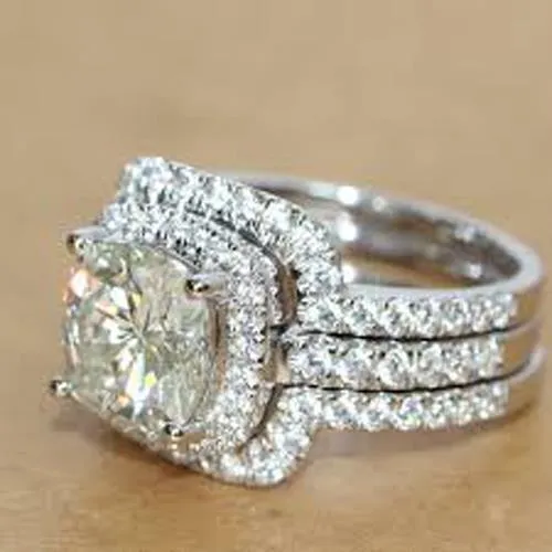 GB Rings Sparkling 310 Carats Natural Earth Mined Diamonds Halo Engagement Ring Gold White 14K GB Rings Sparkling 310 Carats Natural Earth Mined Diamonds Halo Engagement Ring Gold White 14K