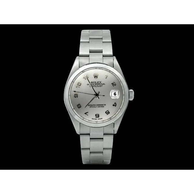 GB Watches White Arabic Dial Rolex Date Just Watch Oyster Perpetual Ss QUICK SET GB Watches White Arabic Dial Rolex Date Just Watch Oyster Perpetual Ss QUICK SET