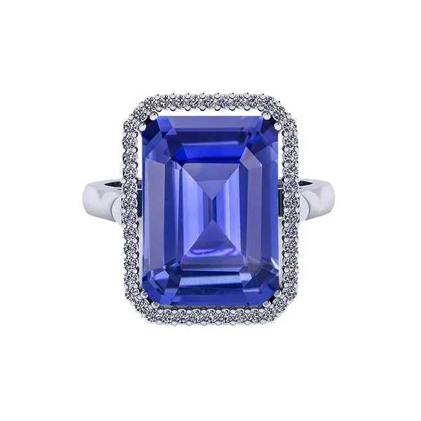Halo Engagement Ring Emerald Blue Sapphire 4 Carats White Gold HarryChadEntcom Rings Halo Engagement Ring Emerald Blue Sapphire 4 Carats White Gold HarryChadEntcom Rings