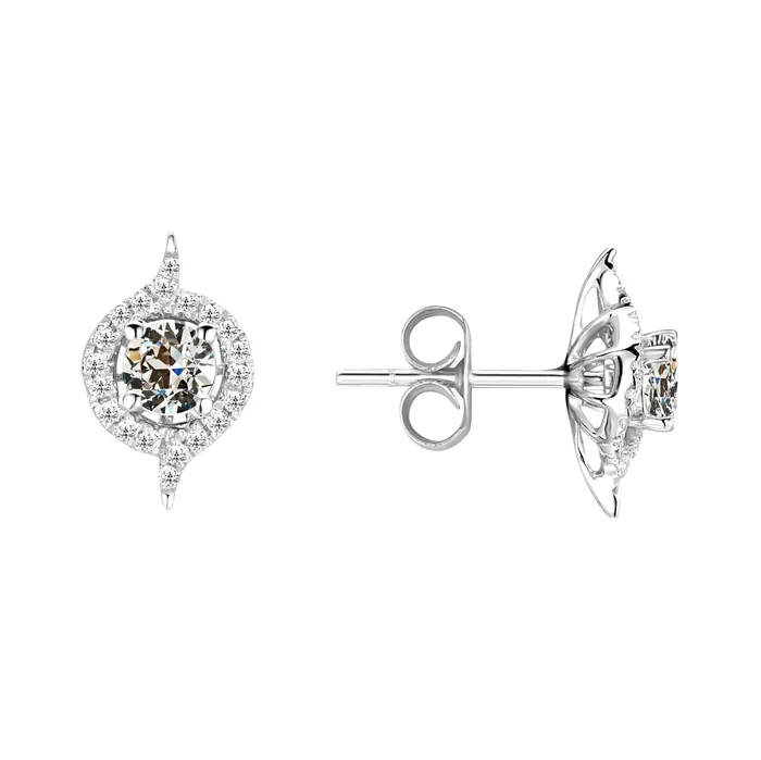 HarryChadEntcom 14K Gold Natural Diamond Halo Old Mine Cut Stud Earrings 3 Carats Jewelry Earrings HarryChadEntcom 14K Gold Natural Diamond Halo Old Mine Cut Stud Earrings 3 Carats Jewelry Earrings