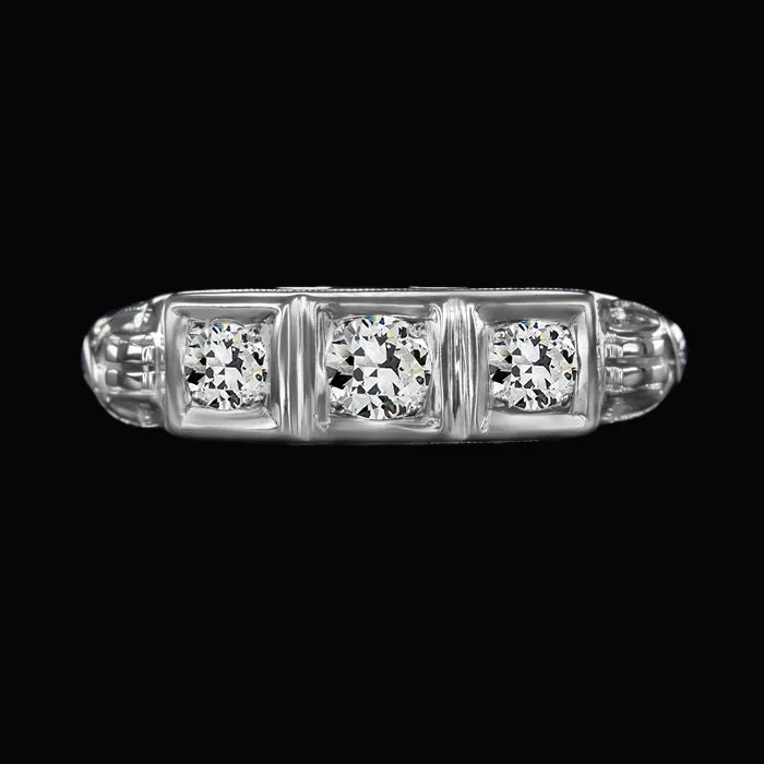 HarryChadEntcom Rings 3 Stone Ring Round Old Mine Cut Natural Earth Mined Diamonds 150 Carats Ladies Jewelry HarryChadEntcom Rings 3 Stone Ring Round Old Mine Cut Natural Earth Mined Diamonds 150 Carats Ladies Jewelry