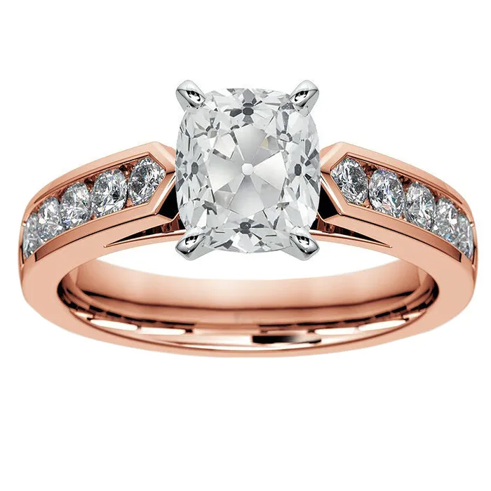 HarryChadEntcom Rings Cushion Old Miner Genuine Natural Earth Mined Diamond Wedding Ring 5 Carats Two Tone Gold HarryChadEntcom Rings Cushion Old Miner Genuine Natural Earth Mined Diamond Wedding Ring 5 Carats Two Tone Gold