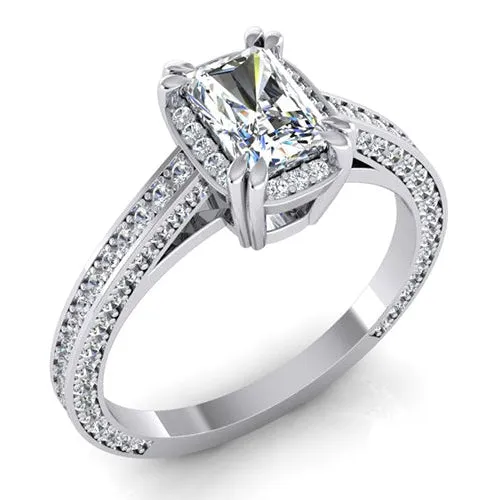 HarryChadEntcom Rings Real 2 Carat Radiant Cut Mined Diamond Ring Cathedral Setting Gold 14K HarryChadEntcom Rings Real 2 Carat Radiant Cut Mined Diamond Ring Cathedral Setting Gold 14K