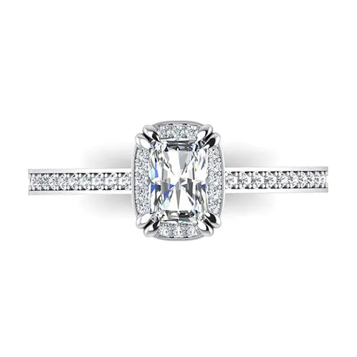 HarryChadEntcom Rings Real 2 Carat Radiant Cut Mined Diamond Ring Cathedral Setting Gold 14K HarryChadEntcom Rings Real 2 Carat Radiant Cut Mined Diamond Ring Cathedral Setting Gold 14K