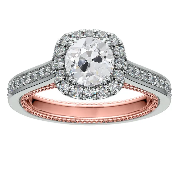 HarryChadEntcom Wedding Halo Ring Round Old Mine Cut Natural Earth Mined Diamonds 375 Carats Gold Jewelry Rings HarryChadEntcom Wedding Halo Ring Round Old Mine Cut Natural Earth Mined Diamonds 375 Carats Gold Jewelry Rings