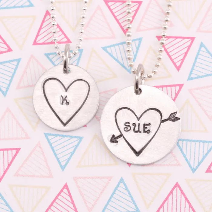 Heart Metal Design Stamp 11mm Beaducation Original DS 12 Necklaces