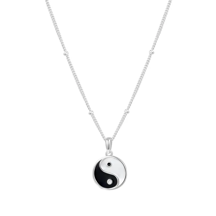 Hey Happiness Yin Yang Pendant Necklace Sterling Silver Necklaces