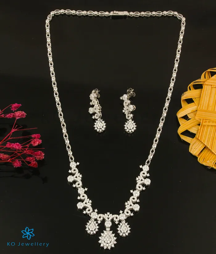 Imported Necklaces The Ivana Silver Necklace Set