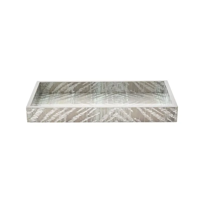 Kim Seybert Earrings Kim Seybert Zebra Tray In GraySilver