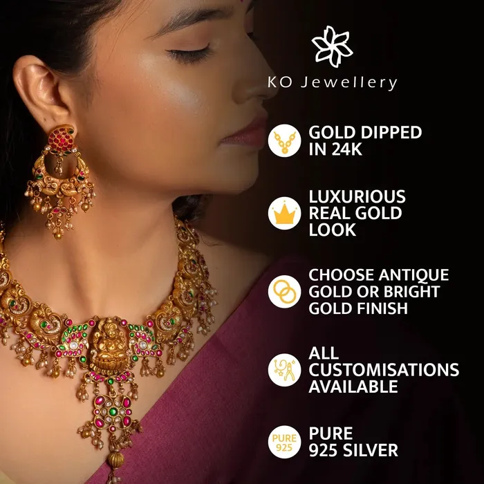 Kundan Necklaces The Mahua Silver KundanJadau Necklace