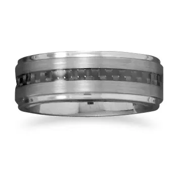 MMA Tungsten Ring with Carbon Fiber Center Size 10 MMA Rings