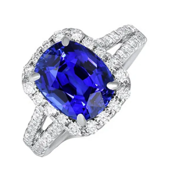 Natural Earth Mined Diamond Halo Oval Blue Sapphire Ring Split Shank 550 Carats Jewelry HarryChadEntcom Rings Natural Earth Mined Diamond Halo Oval Blue Sapphire Ring Split Shank 550 Carats Jewelry HarryChadEntcom Rings