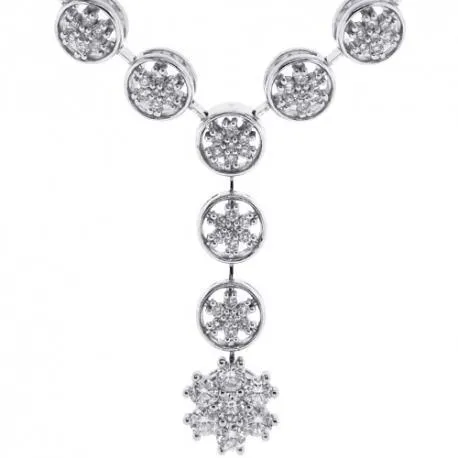 Necklace With Chain F Vvs1 300 Ct Round Cut Real Natural Earth Mined Diamonds White Gold GB Necklaces
