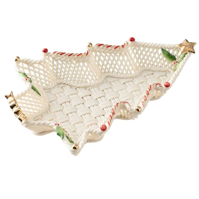 Necklaces Belleek Christmas Tree Basket Belleek
