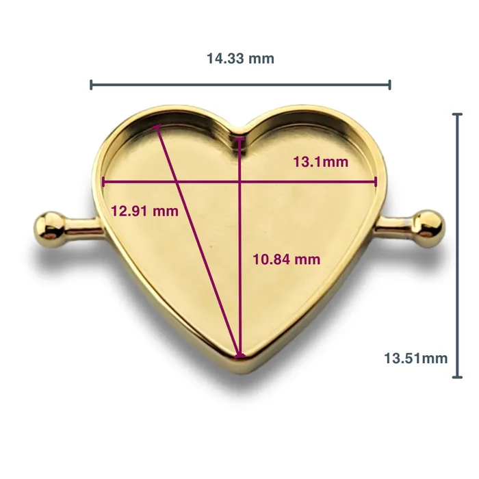 Necklaces CONQUERing DIY Heart Element Bezel