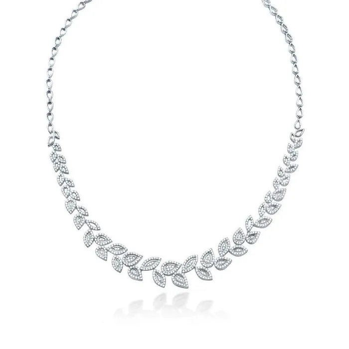 Necklaces GB 5 Carats Round Natural Earth Mined Diamond Ladies Beautiful Necklace Solid Gold Jewelry Necklaces GB 5 Carats Round Natural Earth Mined Diamond Ladies Beautiful Necklace Solid Gold Jewelry