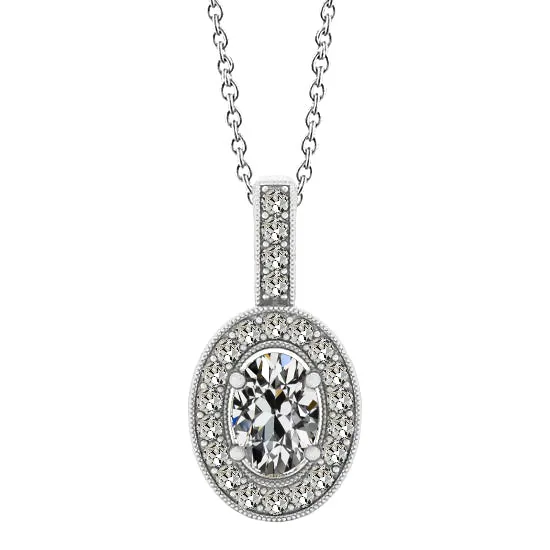 Necklaces HarryChadEntcom White Gold Pendant Oval Shaped Old Mine Diamond 250 Carats Necklaces HarryChadEntcom White Gold Pendant Oval Shaped Old Mine Diamond 250 Carats
