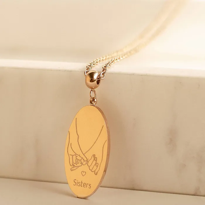 Necklaces Hey Happiness Sisters Pendant Necklace