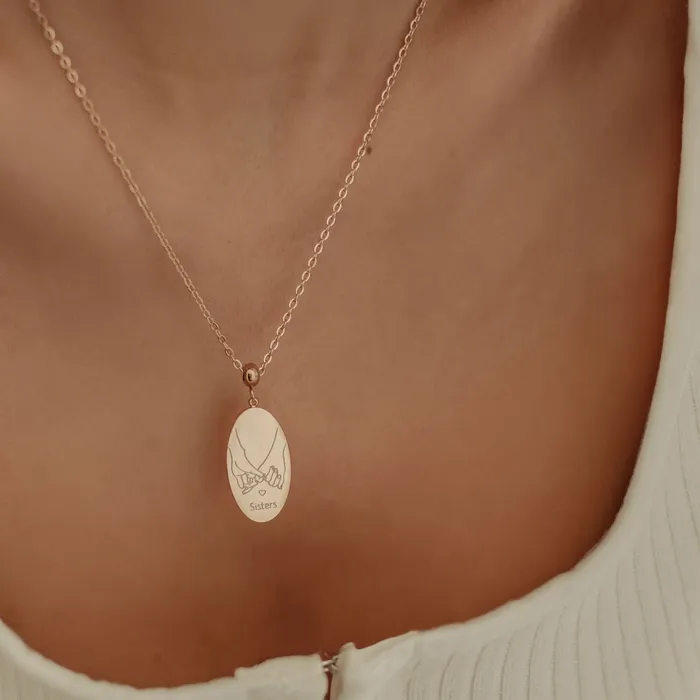 Necklaces Hey Happiness Sisters Pendant Necklace