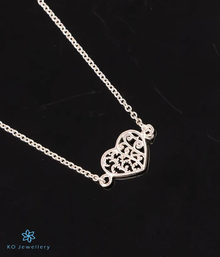 Necklaces Imported The Soulmate Heart Silver Necklace