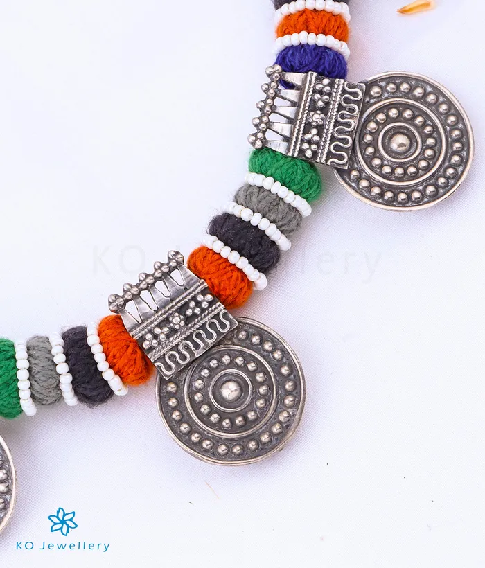 Necklaces Jaipur The Mihika Silver Thread Necklace Set
