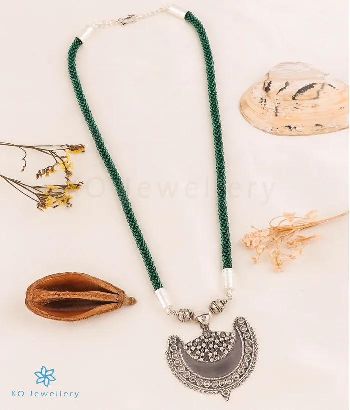 Necklaces JP Nagar The Ghazal Silver Antique Necklace