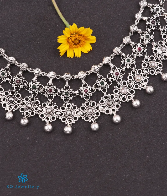 Necklaces Silversmith The Urvashi Silver Necklace Oxidised