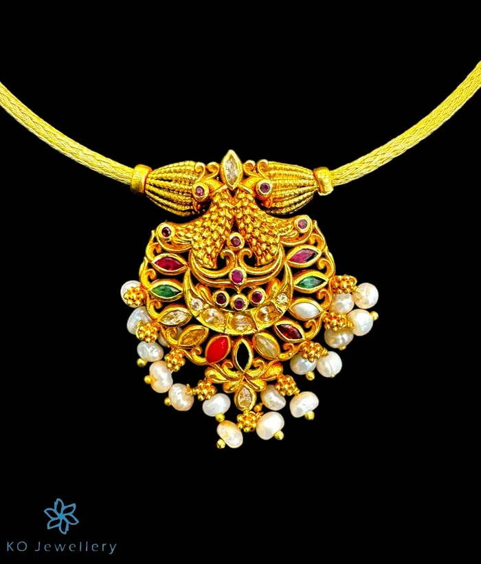 Necklaces The Anvita Silver Peacock Necklace Silversmith