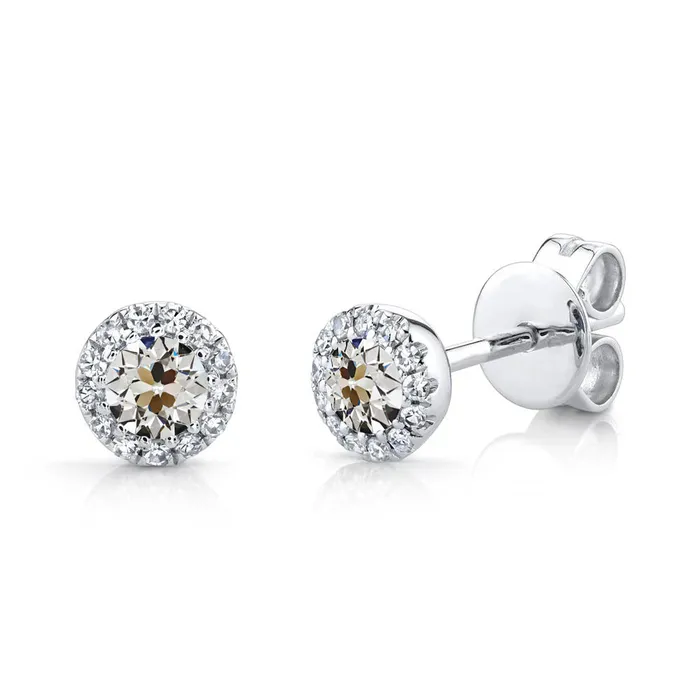 Old Miner Natural Diamond Halo Studs 350 Carats Earrings In Gold HarryChadEntcom Earrings Old Miner Natural Diamond Halo Studs 350 Carats Earrings In Gold HarryChadEntcom Earrings