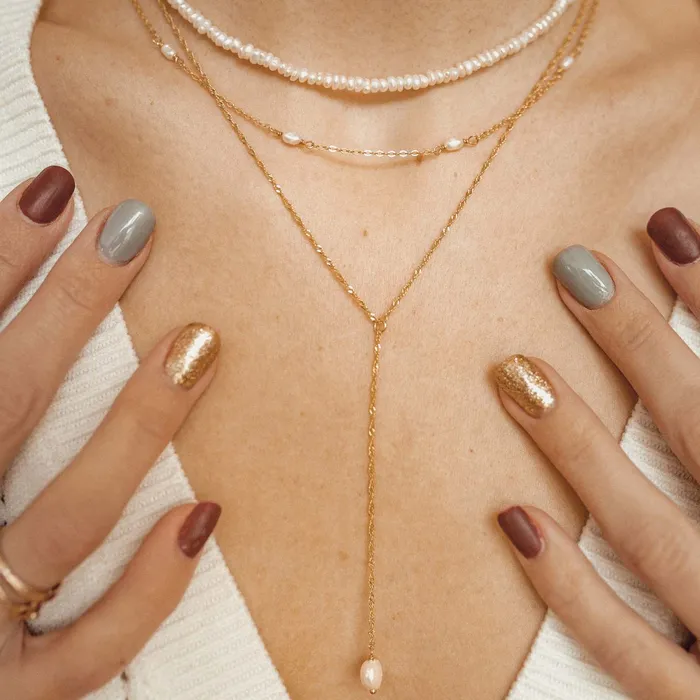 Pearl Necklaces Set Sterling Silver Hey Happiness Rings