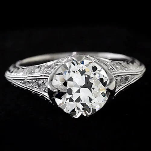 Real Natural Earth Mined Diamond Old Mine Cut Wedding Ring Vintage Style 250 Carats Filigree HarryChadEntcom Rings Real Natural Earth Mined Diamond Old Mine Cut Wedding Ring Vintage Style 250 Carats Filigree HarryChadEntcom Rings