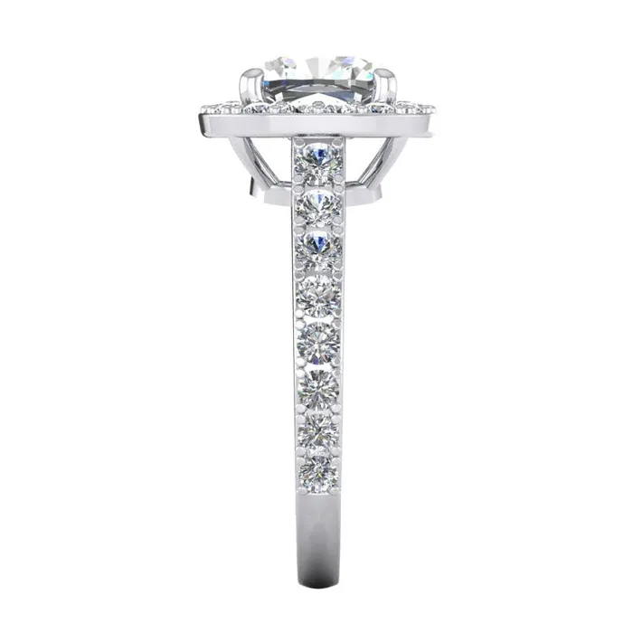 Real White Gold Cushion Halo Natural Earth Mined Diamond Ring 365 Carats Cathedral Setting HarryChadEntcom Rings Real White Gold Cushion Halo Natural Earth Mined Diamond Ring 365 Carats Cathedral Setting HarryChadEntcom Rings