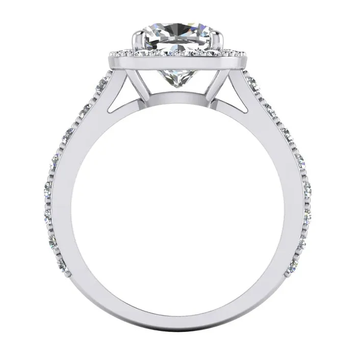 Real White Gold Cushion Halo Natural Earth Mined Diamond Ring 365 Carats Cathedral Setting HarryChadEntcom Rings Real White Gold Cushion Halo Natural Earth Mined Diamond Ring 365 Carats Cathedral Setting HarryChadEntcom Rings
