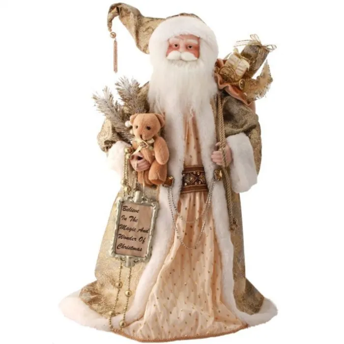 Regency International Regency International FabricResin IvoryGold Cone Santa PreStyled Sets Regency International Regency International FabricResin IvoryGold Cone Santa PreStyled Sets