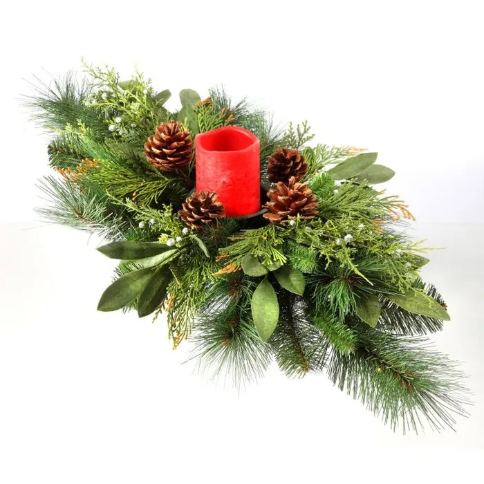 Regency International Rings 26Inch Juniper Cedar Mixed PineBayleaf Cone Candle Ring w 3 Candle Holder Regency International Rings 26Inch Juniper Cedar Mixed PineBayleaf Cone Candle Ring w 3 Candle Holder