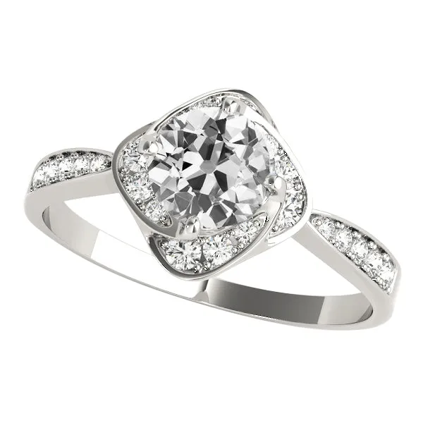 Rings 4 Carats Round Old Miner Real Natural Earth Mined Diamond Engagement Ring Floral Style Jewelry HarryChadEntcom Rings 4 Carats Round Old Miner Real Natural Earth Mined Diamond Engagement Ring Floral Style Jewelry HarryChadEntcom