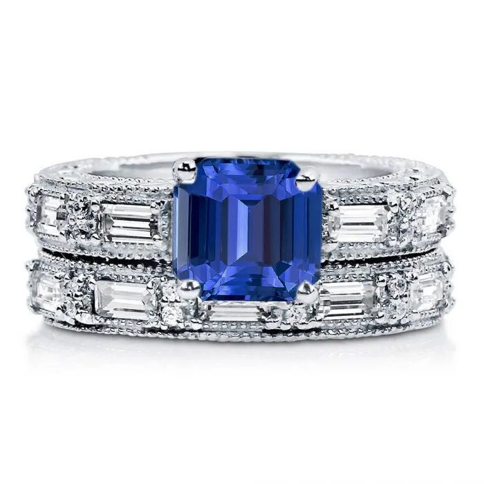 Rings Antique Style Engagement Natural Earth Mined Diamond Emerald Sapphire Ring Set 450 Carats HarryChadEntcom Rings Antique Style Engagement Natural Earth Mined Diamond Emerald Sapphire Ring Set 450 Carats HarryChadEntcom