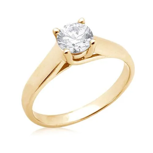 Rings GB 250 Carats Natural Earth Mined Diamond Solitaire Ring Yellow Gold 14K Rings GB 250 Carats Natural Earth Mined Diamond Solitaire Ring Yellow Gold 14K